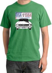 Ford Mustang Pigment Dyed T-Shirt USA 1964 Country Piper Green Shirt Ford Mustang Pigment Dyed T-Shirt USA 1964 Country Piper Green Shirt