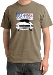 Ford Mustang Pigment Dyed T-Shirt USA 1964 Country Sandstone Tee Shirt Ford Mustang Pigment Dyed T-Shirt USA 1964 Country Sandstone Tee Shirt