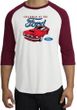 Ford Mustang Raglan Shirt - Chairman Of The Ford Adult White/Cardinal