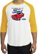 Ford Mustang Raglan Shirt - Chairman Of The Ford Adult White/Gold