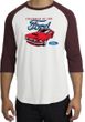 Ford Mustang Raglan Shirt - Chairman Of The Ford Adult White/Maroon