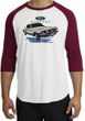 Ford Mustang Raglan Shirt - Horsepower Adult White/Cardinal T-Shirt