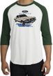 Ford Mustang Raglan Shirt - Horsepower Adult White/Forest T-Shirt