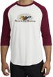 Ford Mustang Raglan Shirt - Make It My Grill Adult White/Cardinal Tee