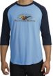 Ford Mustang Raglan Shirt - Make It My Grill Carolina Blue/Navy Tee