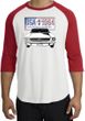 Ford Mustang Raglan Shirt - USA 1964 Country Adult White/Red T-Shirt