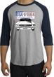Ford Mustang Raglan Shirt USA 1964 Country Heather Grey/Navy T-Shirt