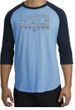 Ford Mustang Raglan T-Shirt Honeycomb Grille Carolina Blue/Navy Shirt
