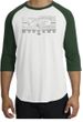 Ford Mustang Raglan T-Shirt Legend Honeycomb Grille White/Forest Shirt
