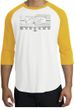 Ford Mustang Raglan T-Shirt - Legend Honeycomb Grille White/Gold Shirt