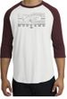 Ford Mustang Raglan T-Shirt Legend Honeycomb Grille White/Maroon Shirt