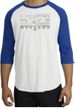Ford Mustang Raglan T-Shirt Legend Honeycomb Grille White/Royal Shirt