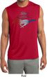 Ford Mustang Red White and Blue Dry Wicking Sleeveless Shirt