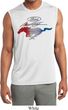 Ford Mustang Red White and Blue Dry Wicking Sleeveless Shirt