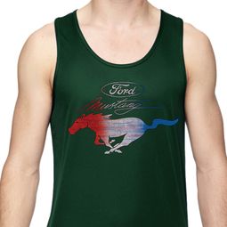 Ford Mustang Red White and Blue Dry Wicking Tank Top Ford Mustang Red White and Blue Dry Wicking Tank Top