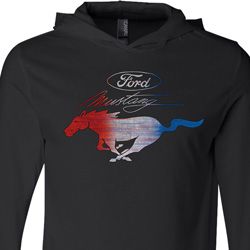 Ford Mustang Red White and Blue Lightweight Hoodie Ford Mustang Red White and Blue Lightweight Hoodie