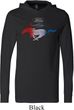 Ford Mustang Red White and Blue Lightweight Hoodie