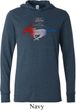 Ford Mustang Red White and Blue Lightweight Hoodie