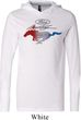 Ford Mustang Red White and Blue Lightweight Hoodie