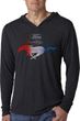 Ford Mustang Red White and Blue Lightweight Hoodie Tee