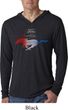 Ford Mustang Red White and Blue Lightweight Hoodie Tee