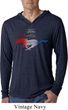 Ford Mustang Red White and Blue Lightweight Hoodie Tee