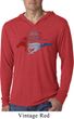 Ford Mustang Red White and Blue Lightweight Hoodie Tee