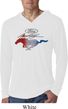 Ford Mustang Red White and Blue Lightweight Hoodie Tee