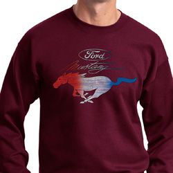 Ford Mustang Red White and Blue Sweatshirt Ford Mustang Red White and Blue Sweatshirt