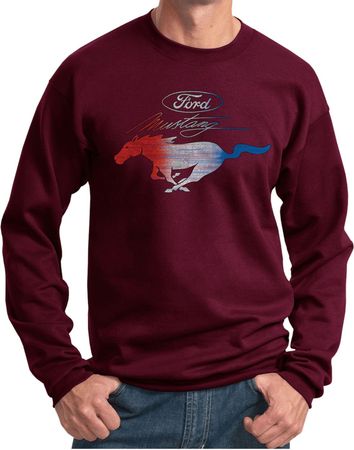 Ford Mustang Red White and Blue Sweatshirt