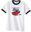 Ford Mustang Ringer T-Shirt - Chairman Of The Ford Adult White/Black
