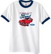 Ford Mustang Ringer T-Shirt - Chairman Of The Ford Adult White/Navy
