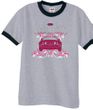 Ford Mustang Ringer T-shirt Girls Run Wild Heather Grey/Black Shirt