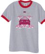 Ford Mustang Ringer T-shirt Girls Run Wild Heather Grey/Red Tee Shirt