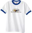 Ford Mustang Ringer T-shirt - Make It My Mustang Grill White/Royal Tee