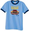 Ford Mustang Ringer T-Shirt - Who's The Boss 302 Carolina Blue/Navy