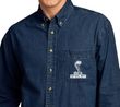 Mens Ford Mustang Shelby Cobra Denim Shirt - Ink Blue