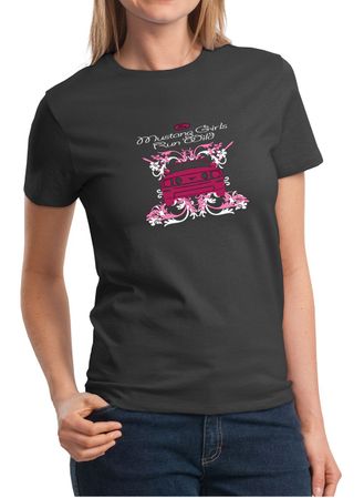 Ford Mustang Shirt Girls Run Wild Ladies Tee T-Shirt