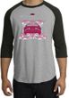 Ford Mustang Shirt Girls Run Wild Raglan Tee Heather Grey/Black
