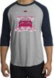 Ford Mustang Shirt Girls Run Wild Raglan Tee Heather Grey/Navy