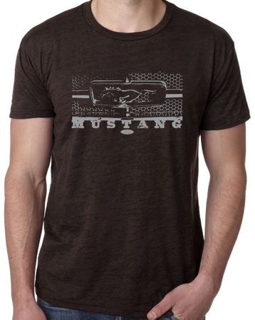 Ford Mustang Shirt Legend Honeycomb Grille Burnout Tee T-Shirt
