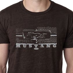 Ford Mustang Shirt Legend Honeycomb Grille Burnout Tee T-Shirt
