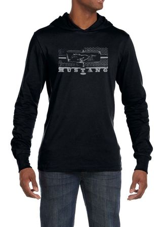 Ford Mustang Shirt Legend Honeycomb Grille Lightweight Hoodie Tee