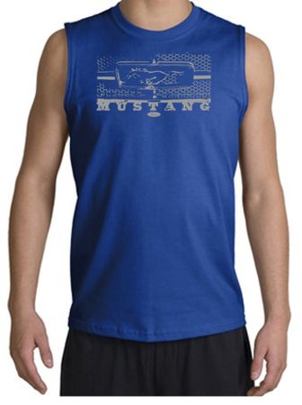 Ford Mustang Shirt Legend Honeycomb Grille Royal Muscle Shirt