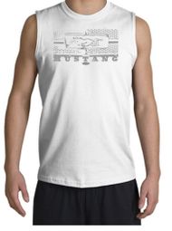 Ford Mustang Shirt Legend Honeycomb Grille White Muscle Shirt