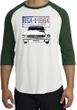 Ford Mustang Shirt USA 1964 Country Raglan Shirt White/Forest