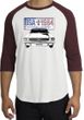 Ford Mustang Shirt USA 1964 Country Raglan Shirt White/Maroon