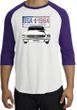 Ford Mustang Shirt USA 1964 Country Raglan Shirt White/Purple