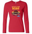 Ford Mustang Shirt Who's The Boss 302 Ladies Long Sleeve Tee T-Shirt