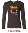 Ford Mustang Shirt Who's The Boss 302 Ladies Long Sleeve Tee T-Shirt